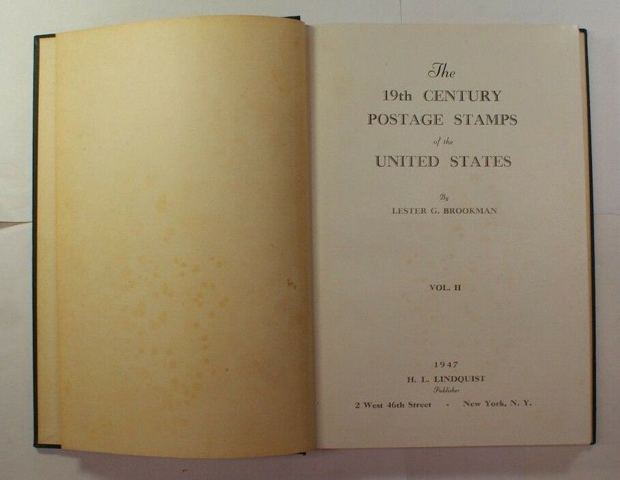 "The 19th Century Postage Stamps of the United States"  Volume 1 and 2 RSE C8