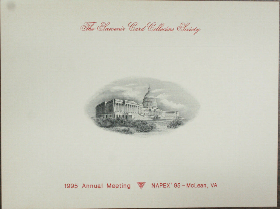 SCCS S 1995A Virginia US Capital from NW Intaglio Print Annual Meeting Card