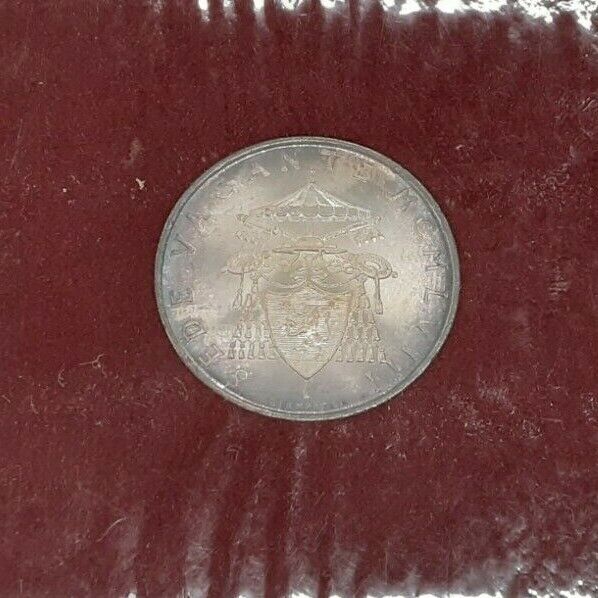 1958 Vatican Silver 500 Lire Uncirculated Vacant Papacy Coin in OGP