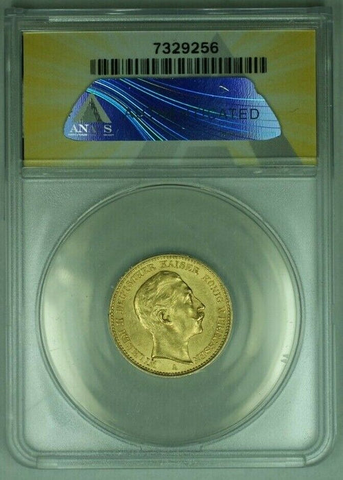 1895-A Germany-Prussia 20M Mark Gold Coin ANACS MS-62