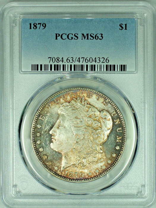 1879 Morgan Silver Dollar Tone PCGS MS 63 47