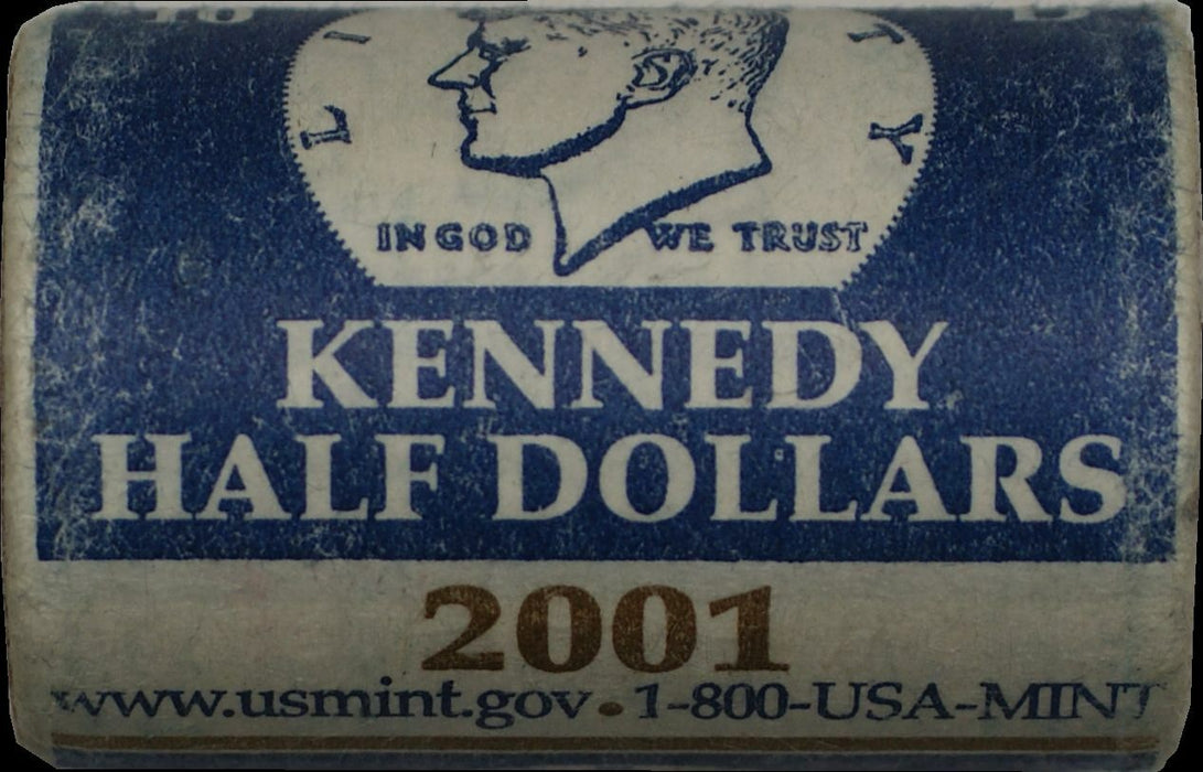 2001 D Kennedy Half Dollar $10 OBW Roll American Coins