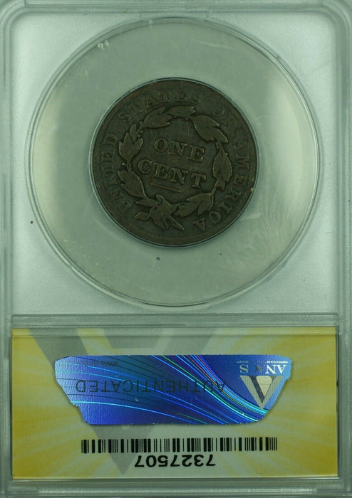 1838 Coronet Head Large Cent  ANACS VG-8  (42B)