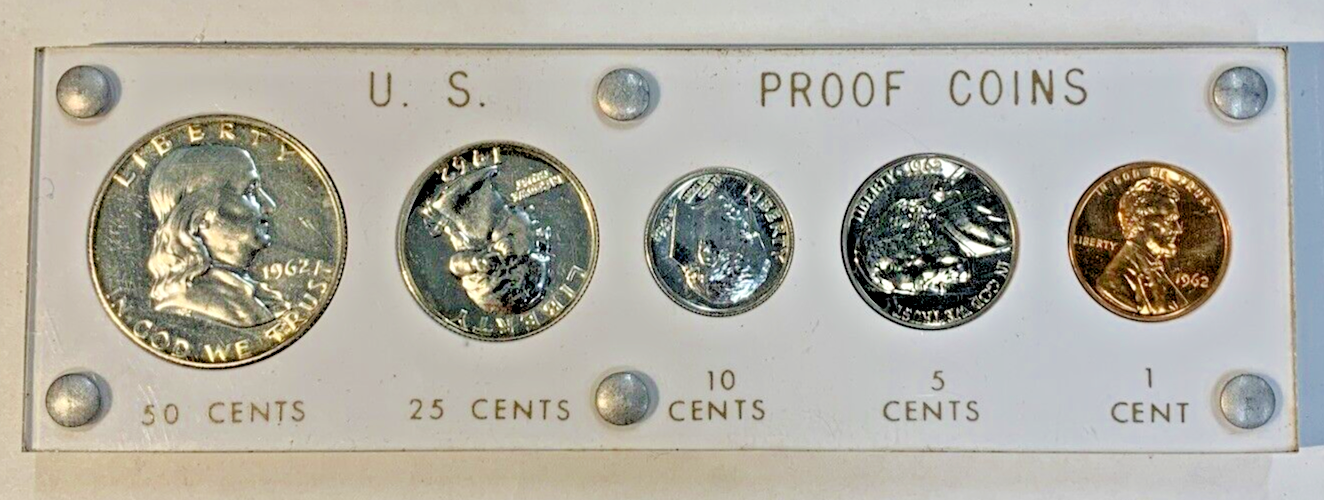 1962 US Mint Proof 5 Coin Set-Capital Holder