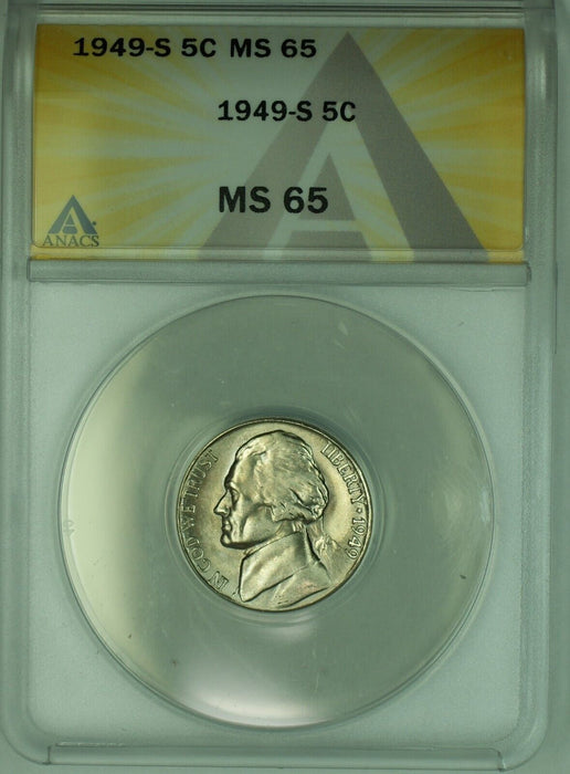 1949-S Jefferson Nickel 5C ANACS MS 65 (51) A