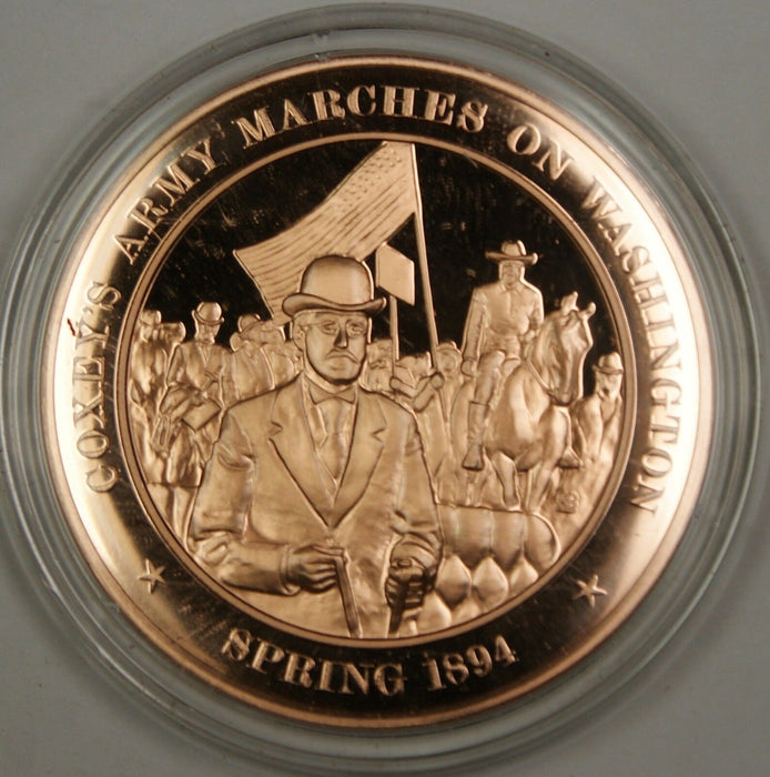 Bronze Proof Medal Coxey's Army Marches on Washington Spring 1894