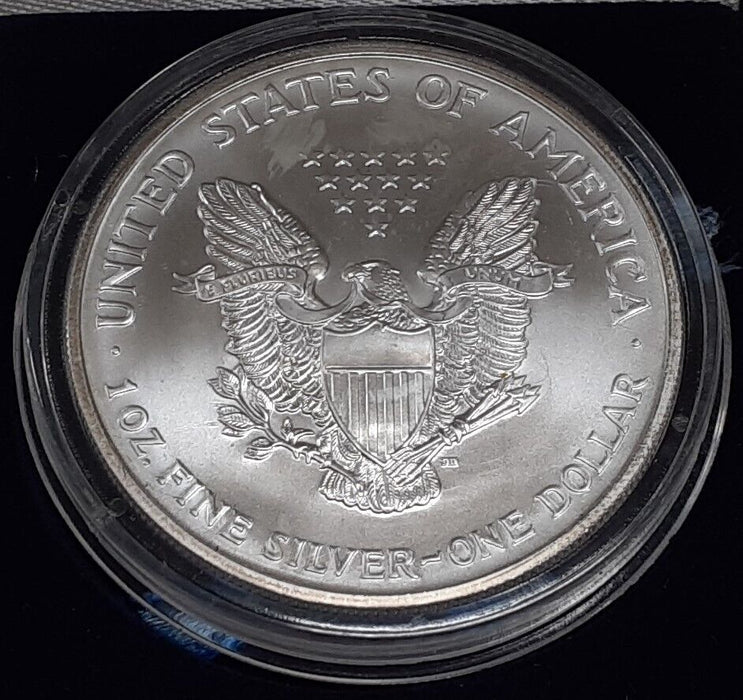 2002 American Silver Eagle UNC .999 Fine Silver Coin w/Colorized Obverse