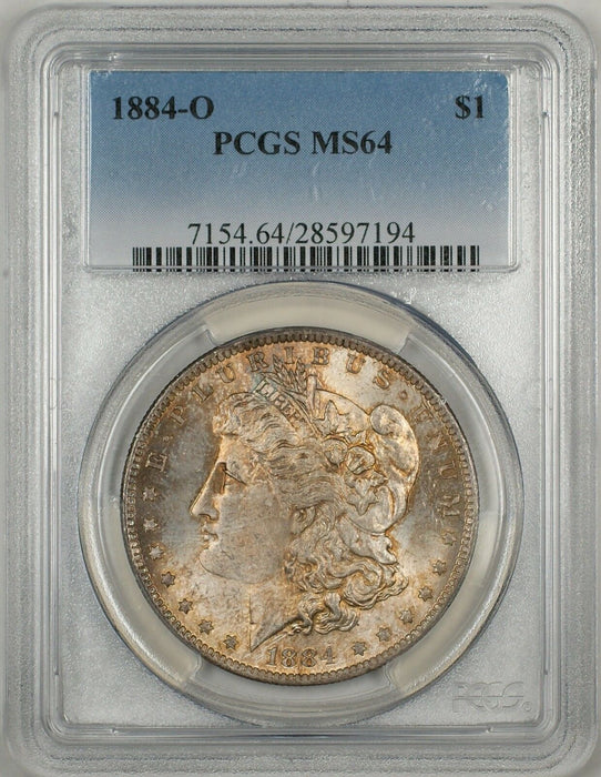 1884-O Morgan Silver Dollar $1 Coin PCGS MS-64 Toned (11)