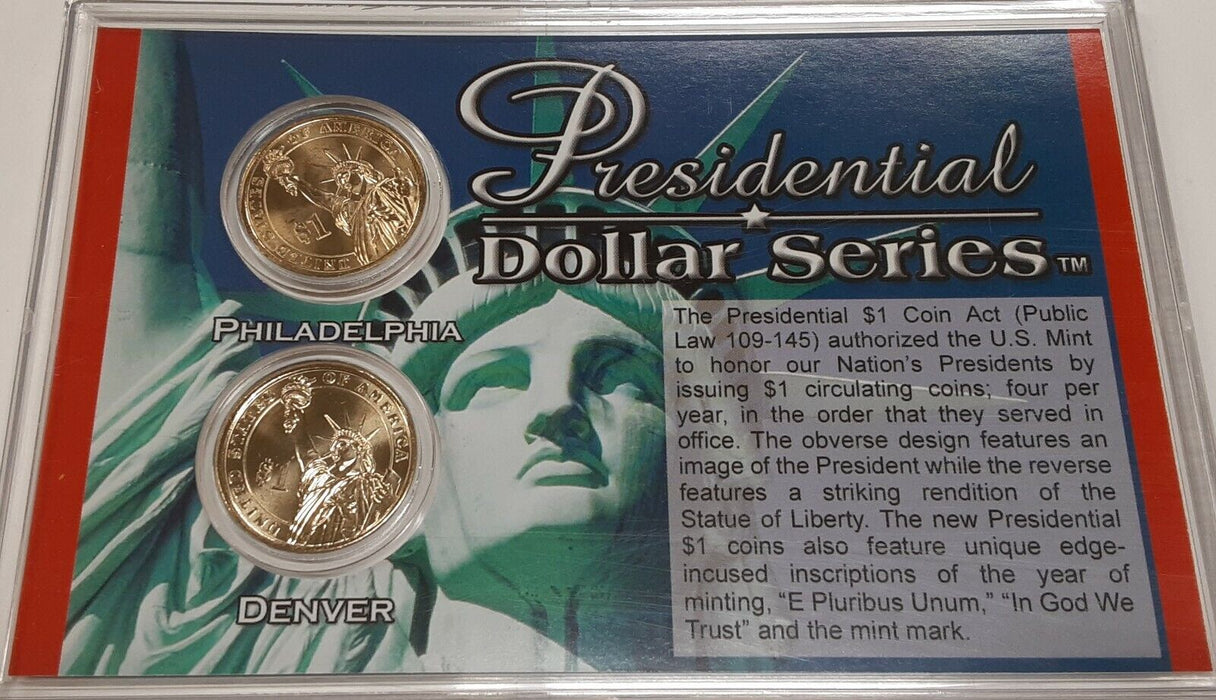 2008 P & D James Monroe Presidential $1 Coins Uncirculated in Case w/COA