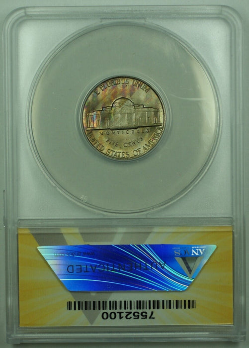 1952 Jefferson Nickel Toned 5C ANACS MS 66 (52)