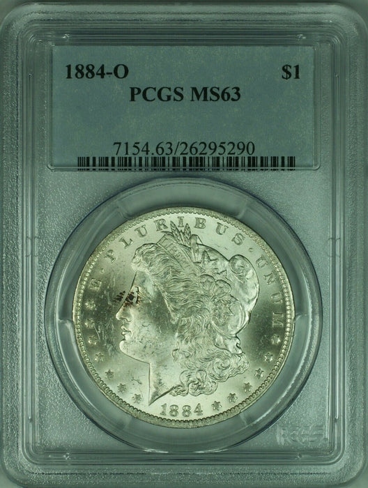 1884-O Morgan Silver Dollar Coin $1 PCGS MS63 (32 J)