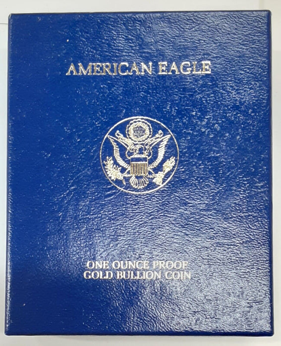 1990-W Proof 1 Oz American Gold Eagle $50 Coin w/Box & COA