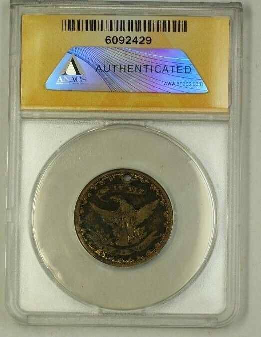 1841 US Copper Hard Times Token HT-812 ANACS F-15 Details Tooled Corroded