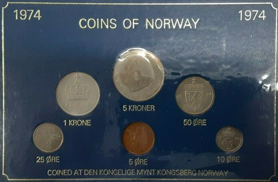 1974 Norway 6 Coin Uncirculated Set