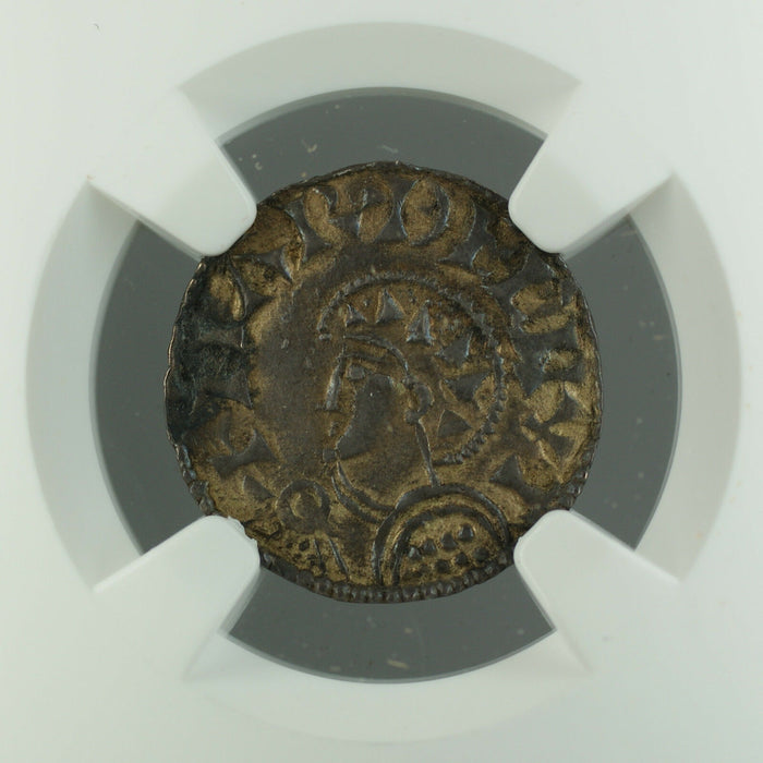 1035-42 England Danish Type Penny Silver Coin S-1170 HarthaCnut NGC AU-50 AKR