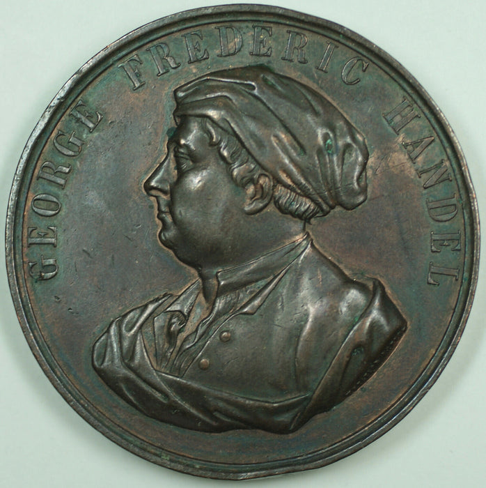 1859 George Frederic Handel Centenary Comm. Crystal Palace 51mm Bronze Medal