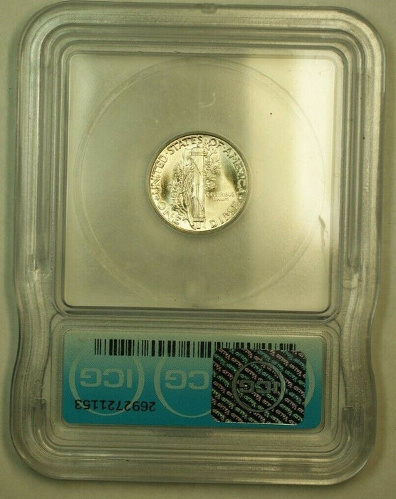 1945 Silver Mercury Dime 10c Coin ICG MS-65 B