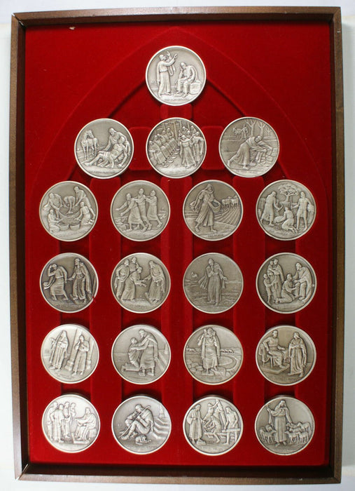 Complete Parables of Jesus Solid Sterling Silver 20 Medal Set Pietro Montana