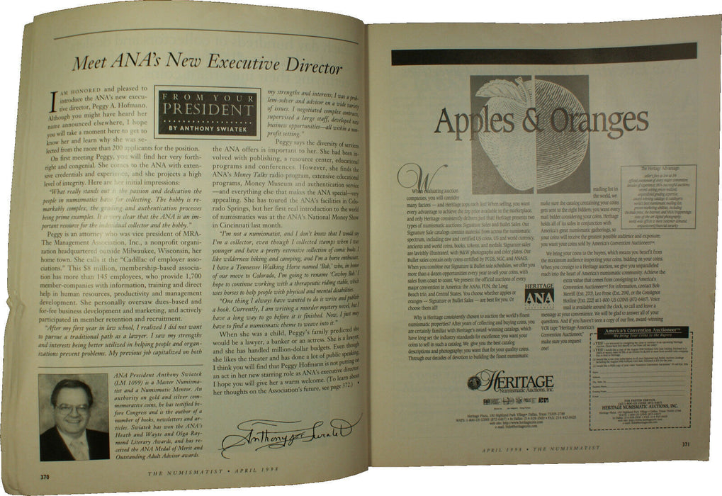 April 1998 The Numismatist Magazine Vol.111 Num.4 (EW)