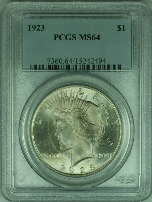 1923 Peace Silver Dollar $1 Coin PCGS MS-64 Better Coin (34-H)