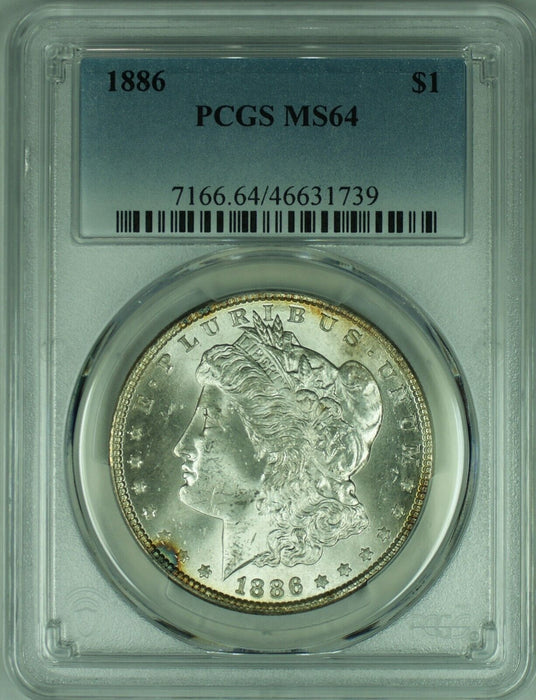 1886 Morgan Silver Dollar Coin  PCGS MS-64   (34A)