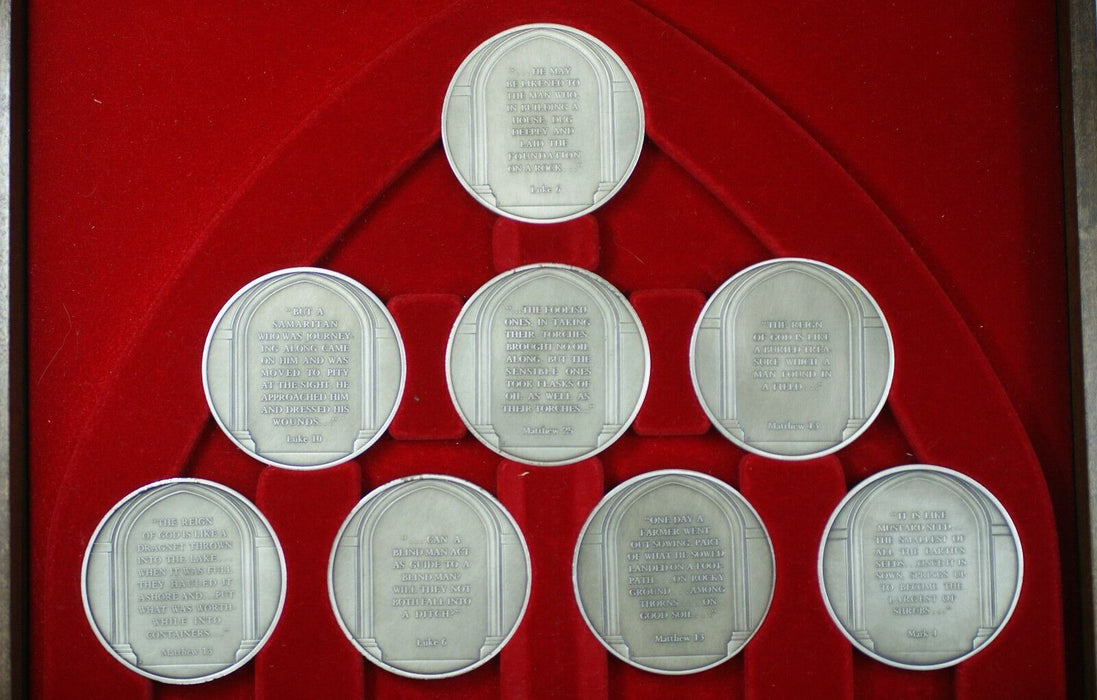 Complete Parables of Jesus Solid Sterling Silver 20 Medal Set Pietro Montana