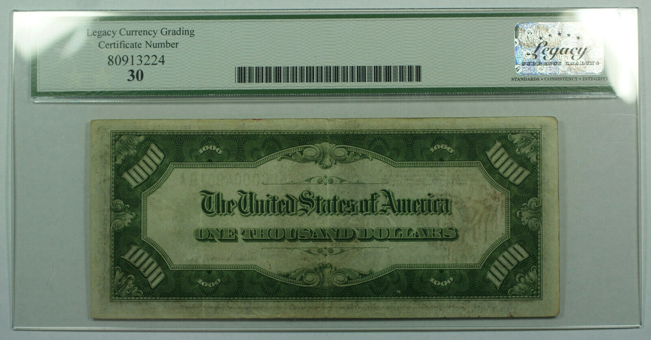 1934-A One Thousand Dollar Bill $1000 Mule FRN Fr. 2212m-C Legacy VF-30