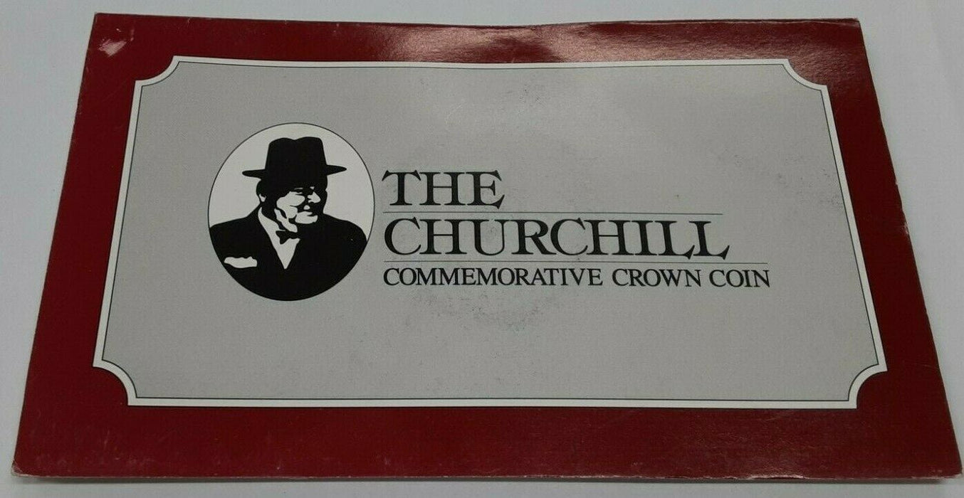 1965 Great Britain Churchill Centenary Crown BU in Info Folder