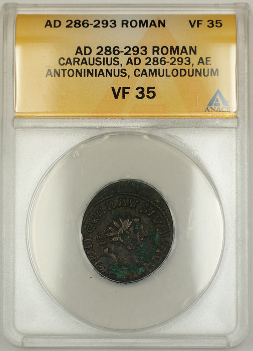 AD 286-293 Roman Antoninianus Coin Carausius Camulodunum Mint ANACS VF-35 AKR