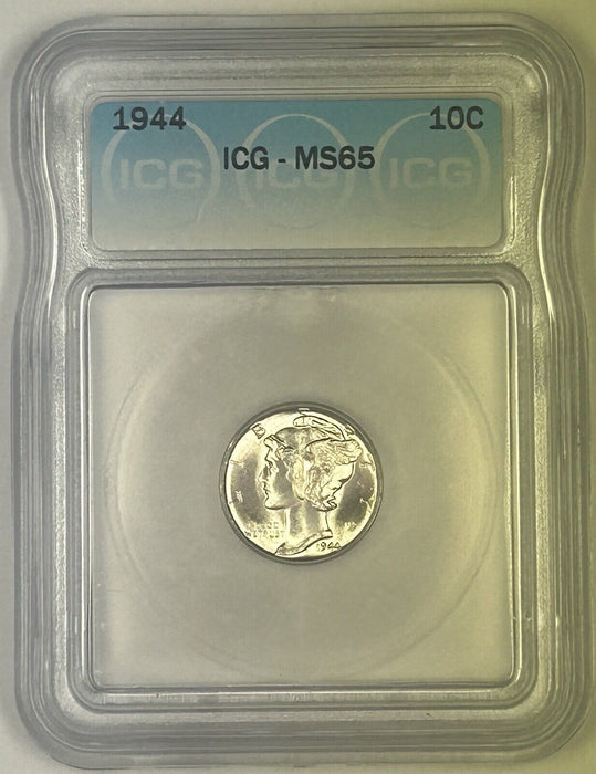1944 Mercury Silver Dime 10c Coin ICG MS 65 (54) A