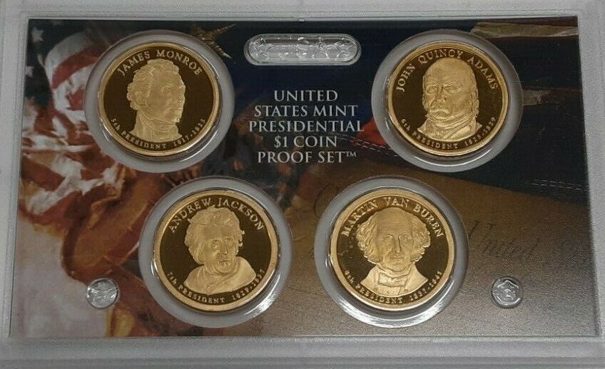 2008-S US Mint Silver Proof Set With Presidential Dollars 14 Gem Coins w/Box