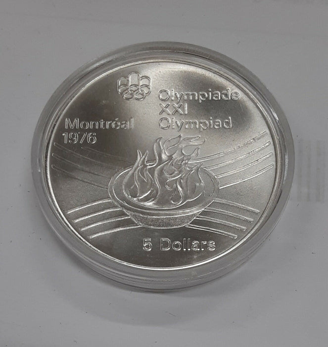 1976 Canada RCM 5 Dollar Silver Coin 1976 Montreal Olympic Games Olympic Flame