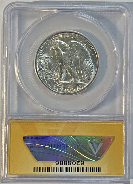 1942 Walking Liberty Half Dollar ANACS MS 65