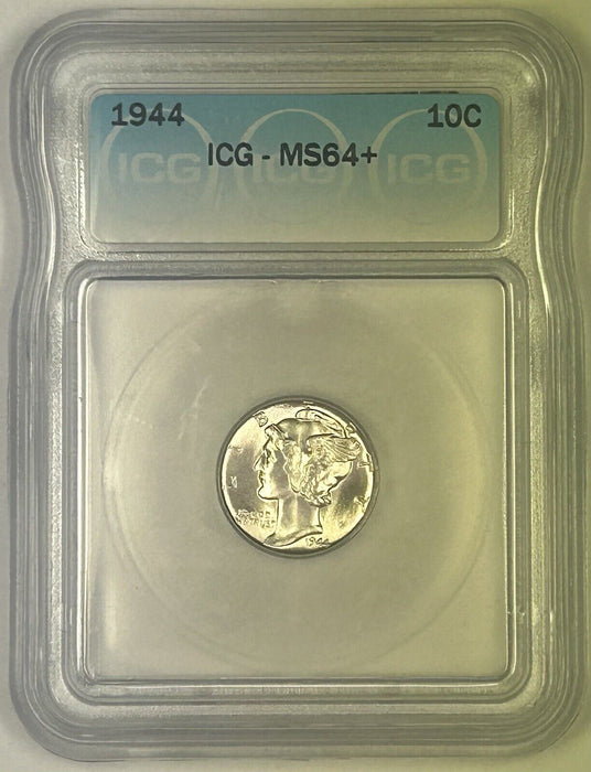 1944 Mercury Silver Dime 10c Coin ICG MS 64+ (54) H