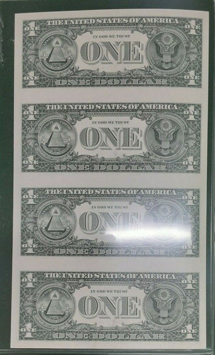 Series 2006 4 Subject $1 Dollar FRN's Low S/N Dallas District Currency Sheet CU