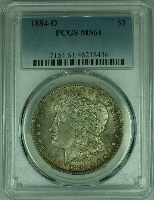 1884-O Morgan Silver Dollar  PCGS MS-61 Better Coin  Toned  (25C)