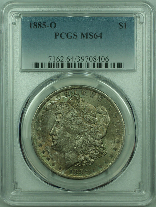 1885-O Morgan Silver Dollar $1 Coin PCGS MS-64 Toned Obverse (29) I