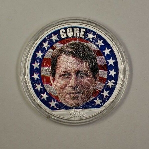 2000 US Al Gore Colorized American Silver Eagle Coin BU ASE $1 NO COA