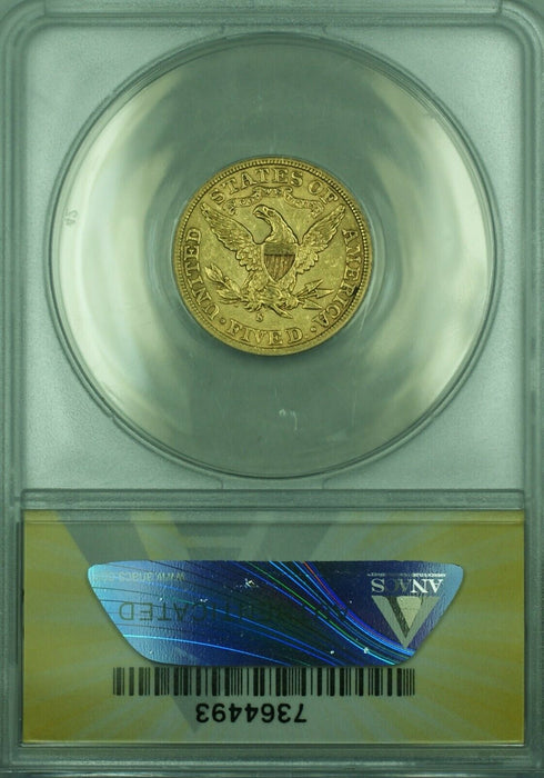 1901-S Liberty $5 Half Eagle Gold Coin ANACS AU-53