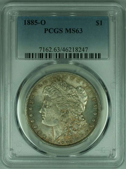 1885-O Morgan Silver Dollar Coin PCGS MS-63 w/Toning   (47)