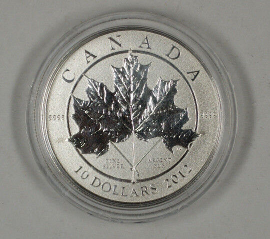 2012 $10 Canada 1/2 Troy Oz .9999 Fine Silver Maple