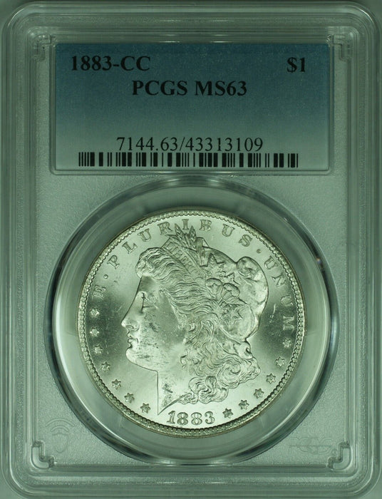 1883-CC Morgan Silver Dollar Coin $1 PCGS MS-63 (37)