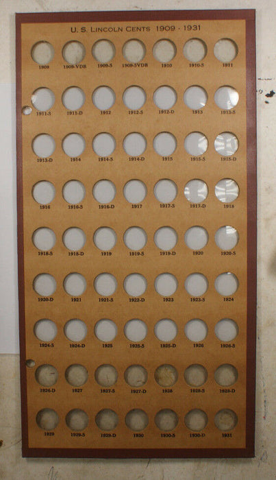 Empty Vintage National Coin Album US Silver US Lincoln Cents 1909-1953 Set