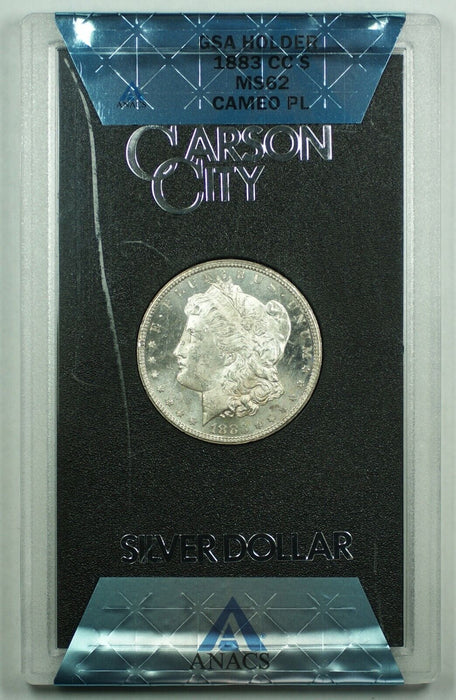 1883-CC GSA Hoard Morgan Silver Dollar $1 Coin ANACS MS-62CPL w/Box & COA (102)