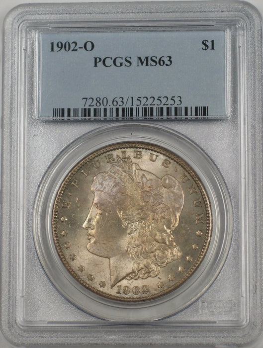 1902-O Morgan Silver Dollar $1 Coin PCGS MS-63 Toned (BR-25 R)