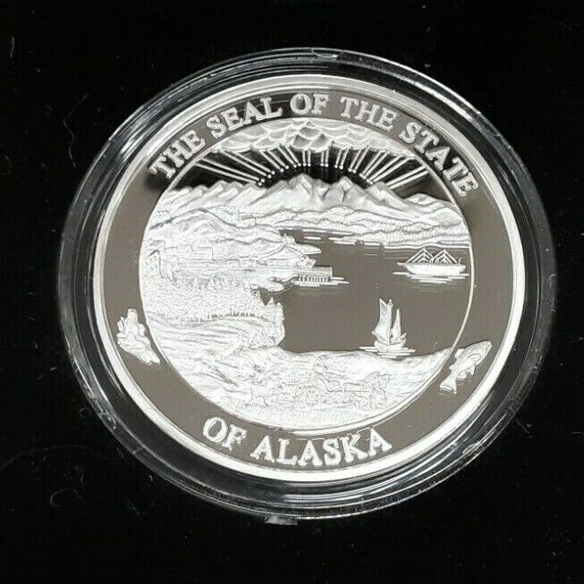 2004 Alaska Mint .999 Fine Silver 1 Troy Oz Gem Proof Round - Sen. Ted Stevens