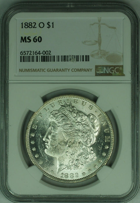 1882-O Morgan Silver Dollar $1 NGC MS-60 Better Coin   (46)