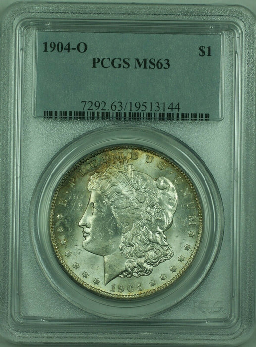 1904-O Morgan Silver Dollar $1 Coin PCGS MS-63 Toned (36) I