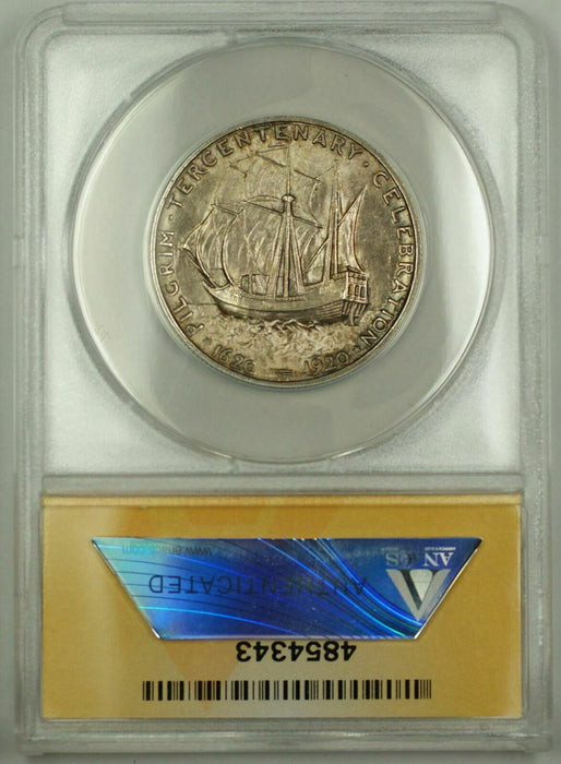 1920 Pilgrim Commemorative Silver Half 50c Coin ANACS AU-58 Details Envi. Damage