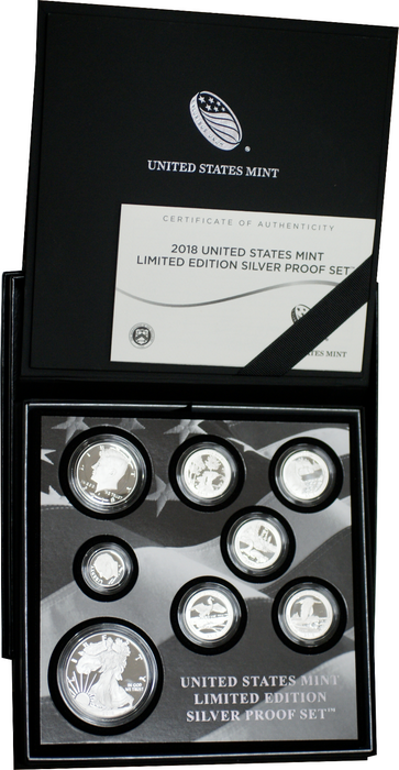 2018 US Mint Limited Edition 8 Coin Silver Proof Set in OGP with COA
